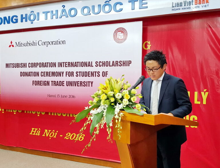 Mitsubishi Corporation Internationship Scholarship Donation ceremony for FTU students