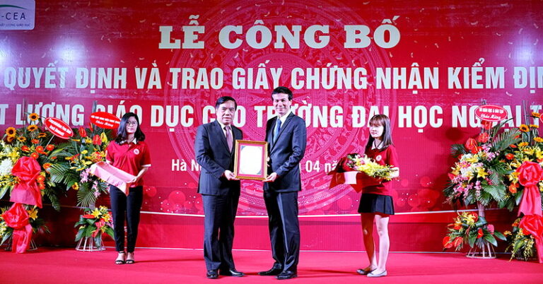 Foreign Trade University is accredited  by VNU Centre for Education Accreditation