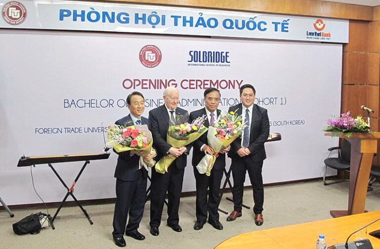 The Opening Ceremony of the Bachelor of Business Administration (Cohort 1) between FTU and SolBridge International School of Business, Woosong University (South Korea)
